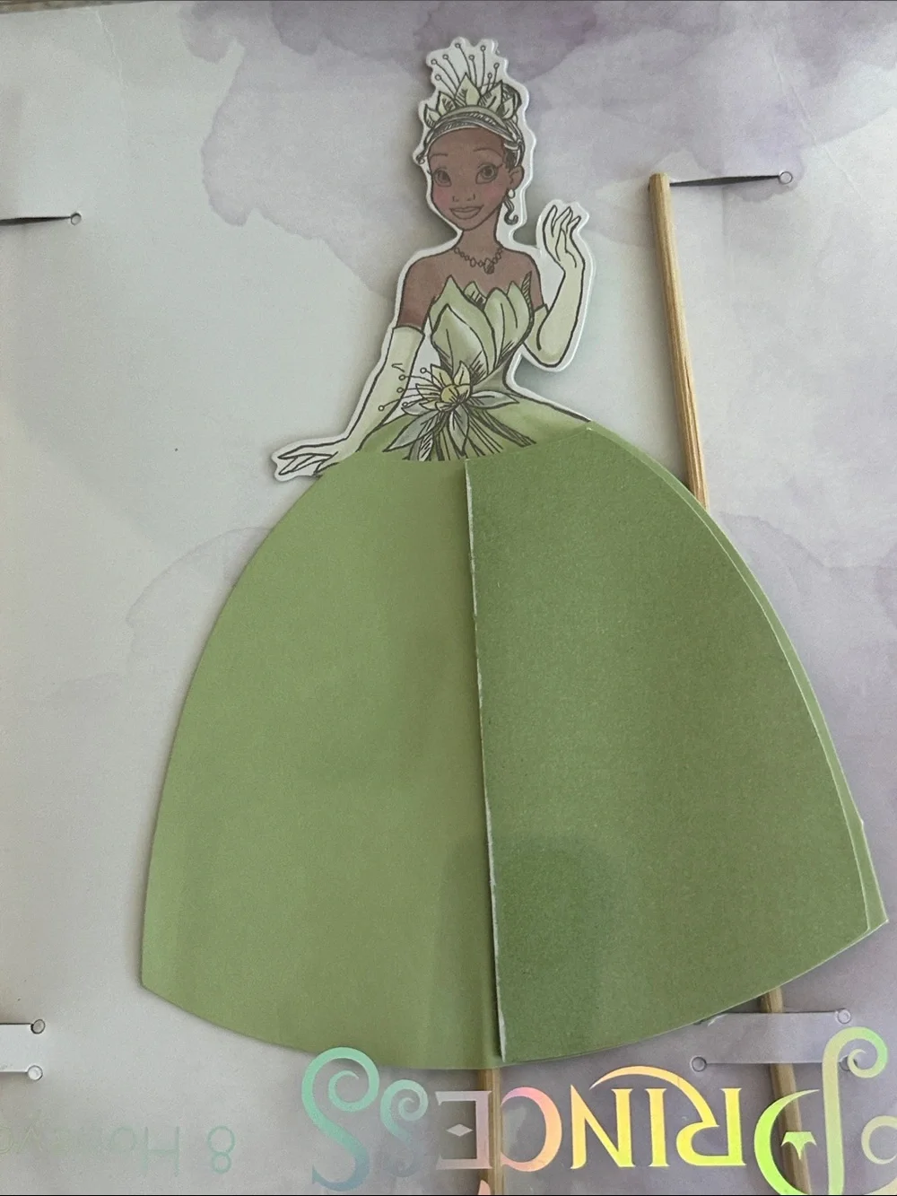 Disney Princess Honeycomb Cupcake Picks - Pink, Yellow, Green